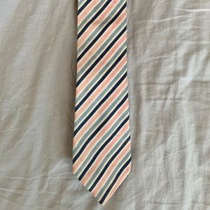 M H frank men’s silk tie - pink blue